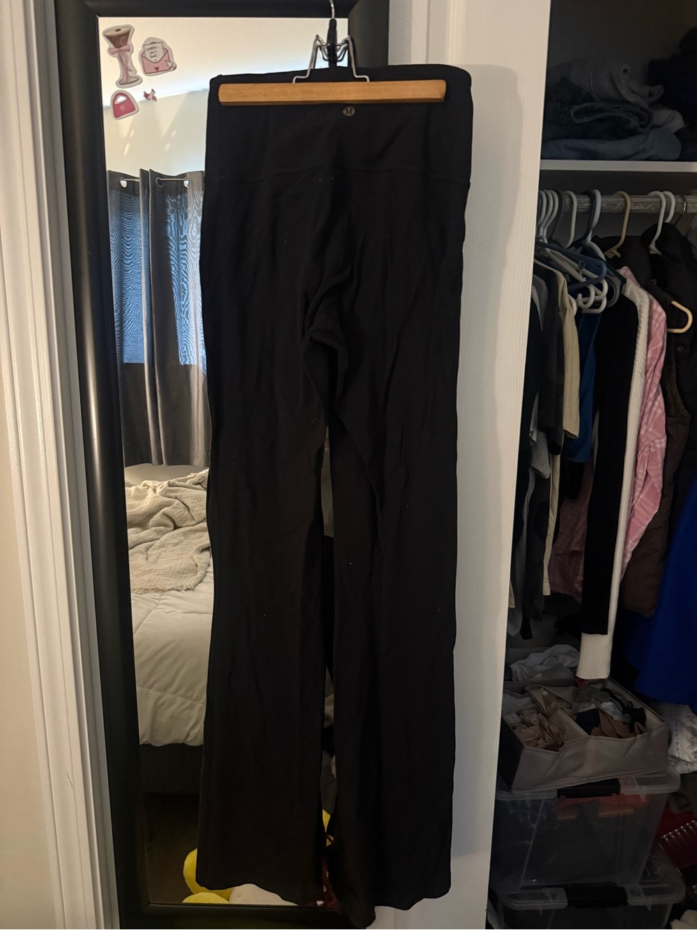 lululemon athletica Black Wide-Leg Yoga Pants
